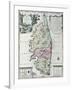 Map of Corsica-Matthaus Seutter-Framed Giclee Print