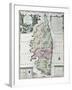 Map of Corsica-Matthaus Seutter-Framed Giclee Print