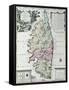 Map of Corsica-Matthaus Seutter-Framed Stretched Canvas