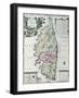 Map of Corsica-Matthaus Seutter-Framed Giclee Print