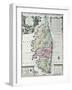 Map of Corsica-Matthaus Seutter-Framed Giclee Print