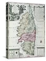Map of Corsica-Matthaus Seutter-Stretched Canvas