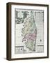 Map of Corsica-Matthaus Seutter-Framed Giclee Print