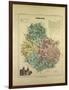 Map of Côte D'Or, France-null-Framed Giclee Print