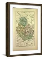 Map of Côte-D'Or, France-null-Framed Giclee Print