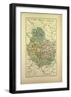 Map of Côte-D'Or, France-null-Framed Giclee Print