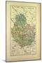 Map of Côte-D'Or, France-null-Mounted Giclee Print