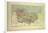 Map of Côtes-Du-Nord France-null-Framed Giclee Print