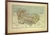 Map of Côtes-Du-Nord France-null-Framed Giclee Print