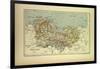 Map of Côtes-Du-Nord France-null-Framed Giclee Print