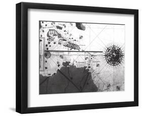 Map of Countries First Discovered by Christopher Columbus (1451-1506) 1500-Juan de la Cosa-Framed Giclee Print