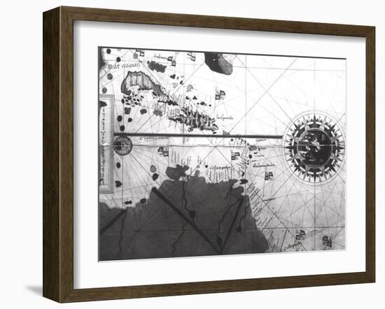 Map of Countries First Discovered by Christopher Columbus (1451-1506) 1500-Juan de la Cosa-Framed Giclee Print
