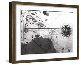 Map of Countries First Discovered by Christopher Columbus (1451-1506) 1500-Juan de la Cosa-Framed Giclee Print