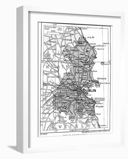 Map of County Dublin, Ireland, 1924-1926-null-Framed Giclee Print