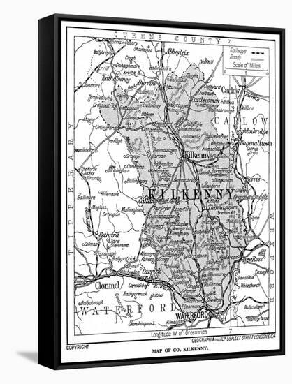 Map of County Kilkenny, Ireland, 1924-1926-null-Framed Stretched Canvas