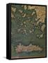 Map of Crete and the Cyclades-Giustino Menescardi-Framed Stretched Canvas