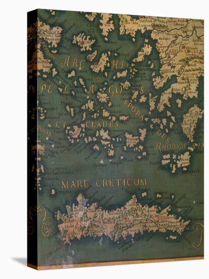 Map of Crete and the Cyclades-Giustino Menescardi-Stretched Canvas