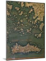 Map of Crete and the Cyclades-Giustino Menescardi-Mounted Giclee Print