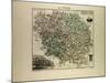 Map of Creuse 1896, France-null-Mounted Giclee Print