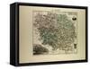 Map of Creuse 1896, France-null-Framed Stretched Canvas