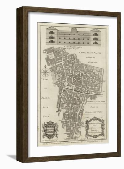 Map of Cripplegate Ward, London-null-Framed Giclee Print