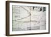 Map of Crossings on Saint Lawrence River Near Quebec-James Cook-Framed Premium Giclee Print