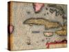 Map of Cuba and Jamaica, from Theatrum Orbis Terrarum by Abraham Orteliused in Antwerp, 1570-null-Stretched Canvas