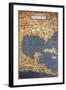 Map of Cuba and the Caribbean-Stefano Bonsignori-Framed Giclee Print