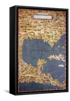 Map of Cuba and the Caribbean-Stefano Bonsignori-Framed Stretched Canvas