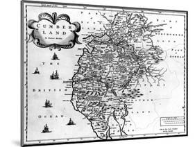 Map of Cumberland, C.1695-Robert Morden-Mounted Giclee Print