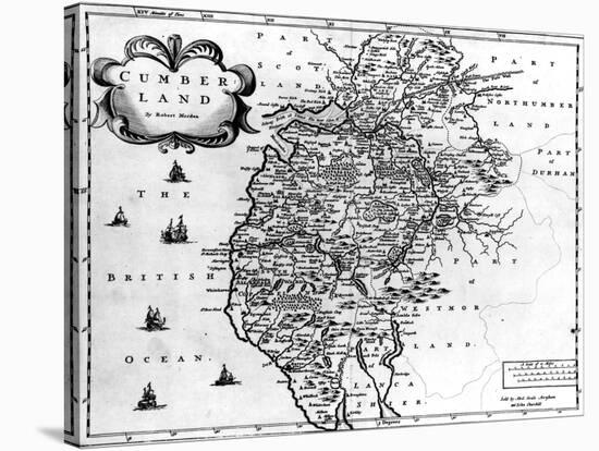 Map of Cumberland, C.1695-Robert Morden-Stretched Canvas