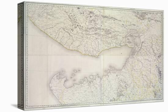 Map of Cutch and Kathiawar-null-Stretched Canvas