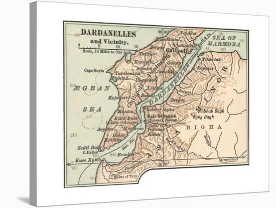 Map of Dardanelles (C. 1900), Maps-Encyclopaedia Britannica-Stretched Canvas