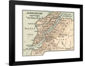 Map of Dardanelles (C. 1900), Maps-Encyclopaedia Britannica-Framed Giclee Print