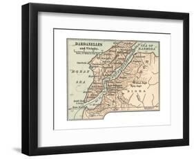 Map of Dardanelles (C. 1900), Maps-Encyclopaedia Britannica-Framed Giclee Print