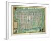 Map of Delft, from Civitates Orbis Terrarum by Georg Braun-Joris Hoefnagel-Framed Giclee Print