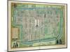 Map of Delft, from Civitates Orbis Terrarum by Georg Braun-Joris Hoefnagel-Mounted Giclee Print