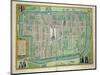 Map of Delft, from Civitates Orbis Terrarum by Georg Braun-Joris Hoefnagel-Mounted Giclee Print