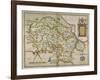 Map Of Denbighshire and Flintshire-Christopher Saxton-Framed Giclee Print