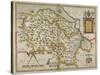 Map Of Denbighshire and Flintshire-Christopher Saxton-Stretched Canvas