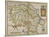 Map Of Denbighshire and Flintshire-Christopher Saxton-Stretched Canvas