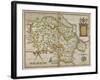 Map Of Denbighshire and Flintshire-Christopher Saxton-Framed Giclee Print