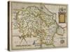 Map Of Denbighshire and Flintshire-Christopher Saxton-Stretched Canvas