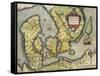 Map of Denmark, from Theatrum Orbis Terrarum-null-Framed Stretched Canvas