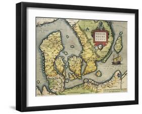 Map of Denmark, from Theatrum Orbis Terrarum-null-Framed Giclee Print