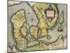 Map of Denmark, from Theatrum Orbis Terrarum-null-Mounted Giclee Print