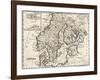 Map of Denmark, Norway, Sweden and Finland-null-Framed Giclee Print