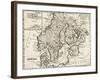 Map of Denmark, Norway, Sweden and Finland-null-Framed Giclee Print