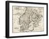 Map of Denmark, Norway, Sweden and Finland-null-Framed Giclee Print