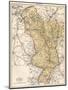 Map of Derbyshire, England, 1870s-null-Mounted Giclee Print